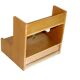 Oak wall console, suede, 1960