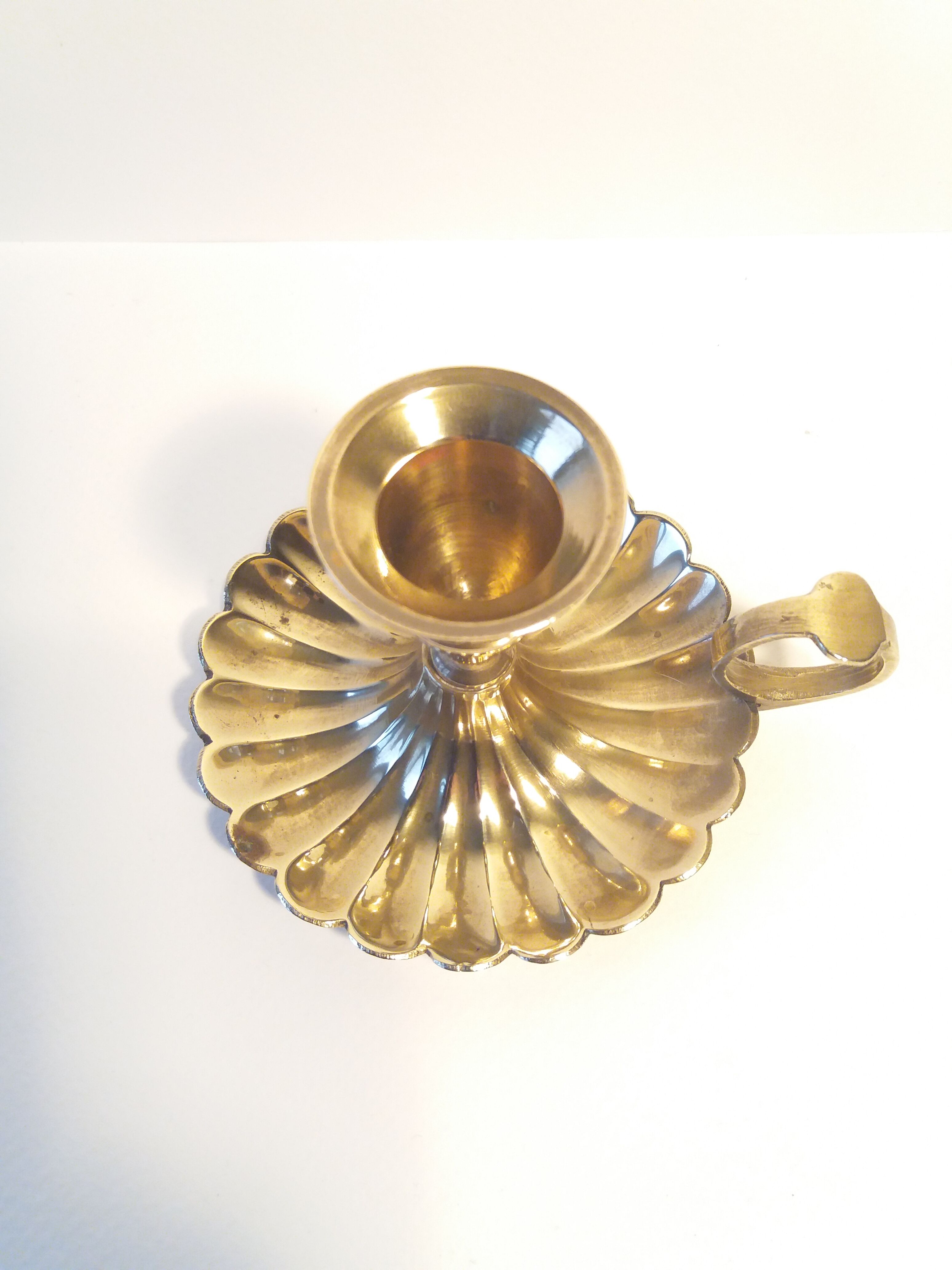 Brass taper candleholder