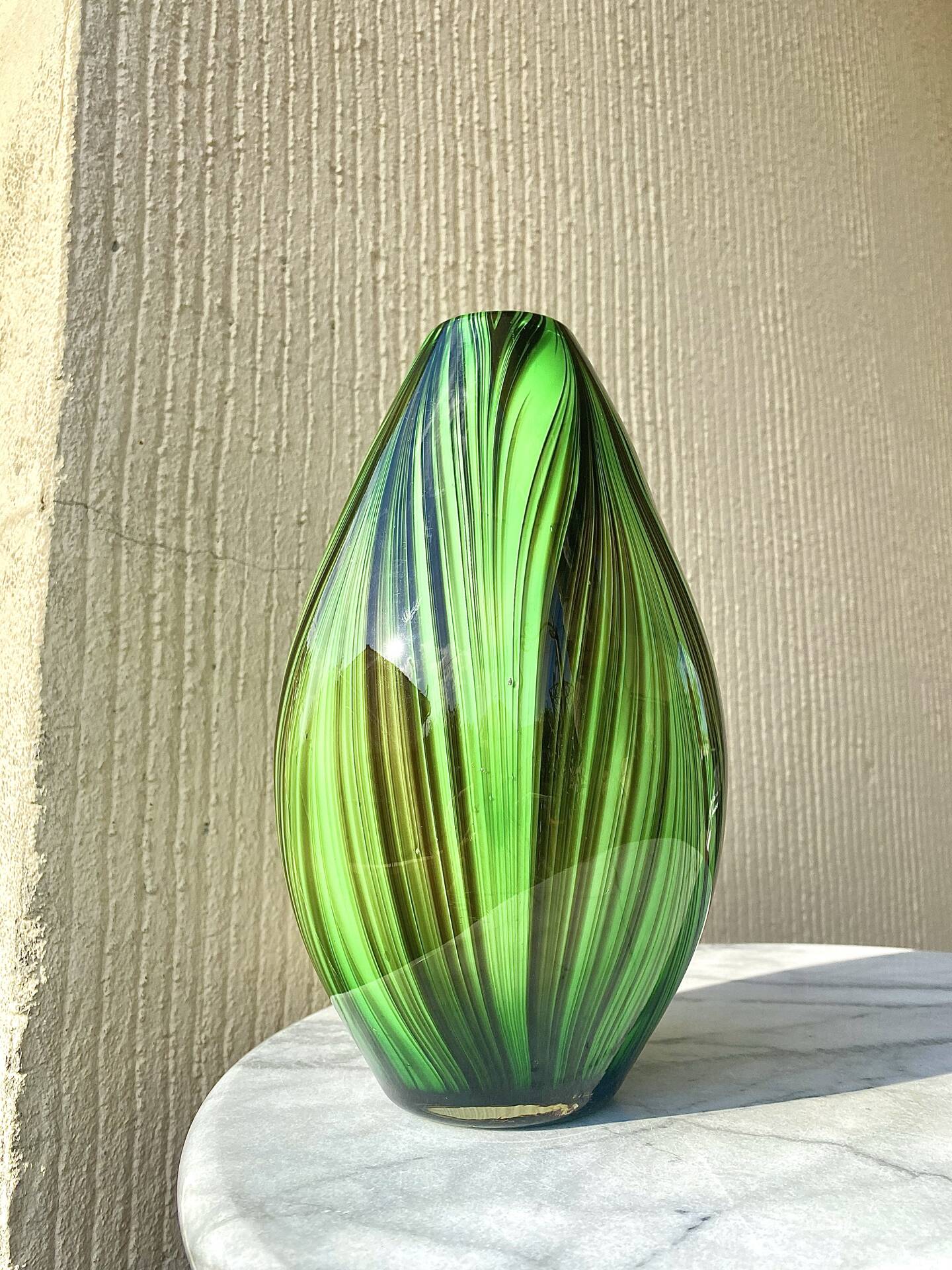 Grand vase en verre murano missoni