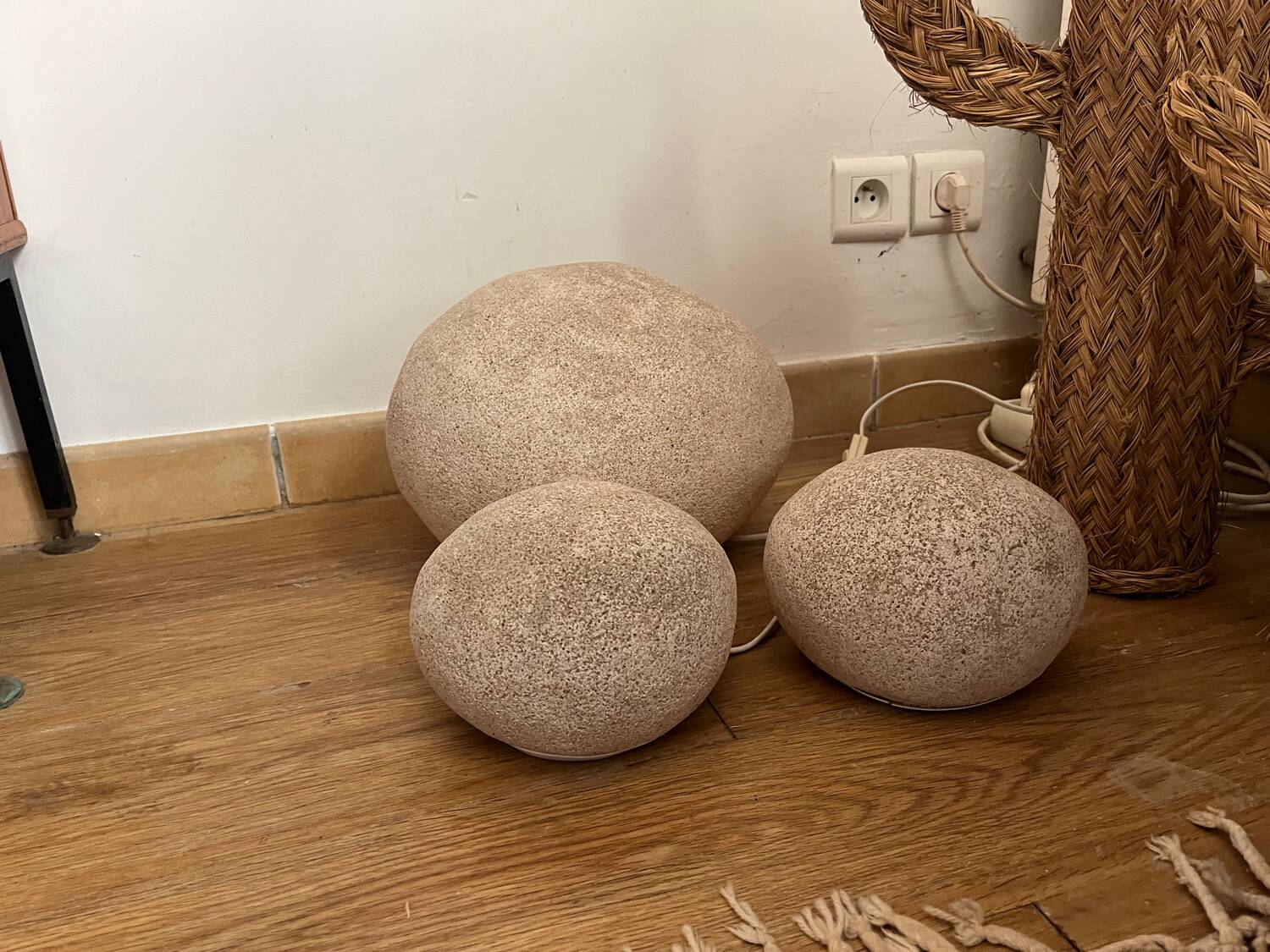 Trio of Dora lamps by André Cazenave from the 70s