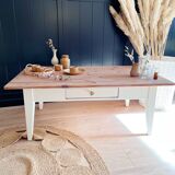 White farmhouse coffee table