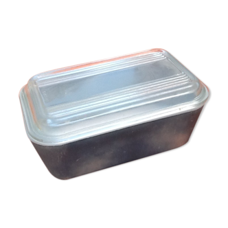 Beurrier bleu Pyrex années 70 made in U.S.A