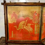 Triptych Mirror Barber Asia Bamboo 1865