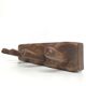 Brutalist coat rack solid wood 4 hooks