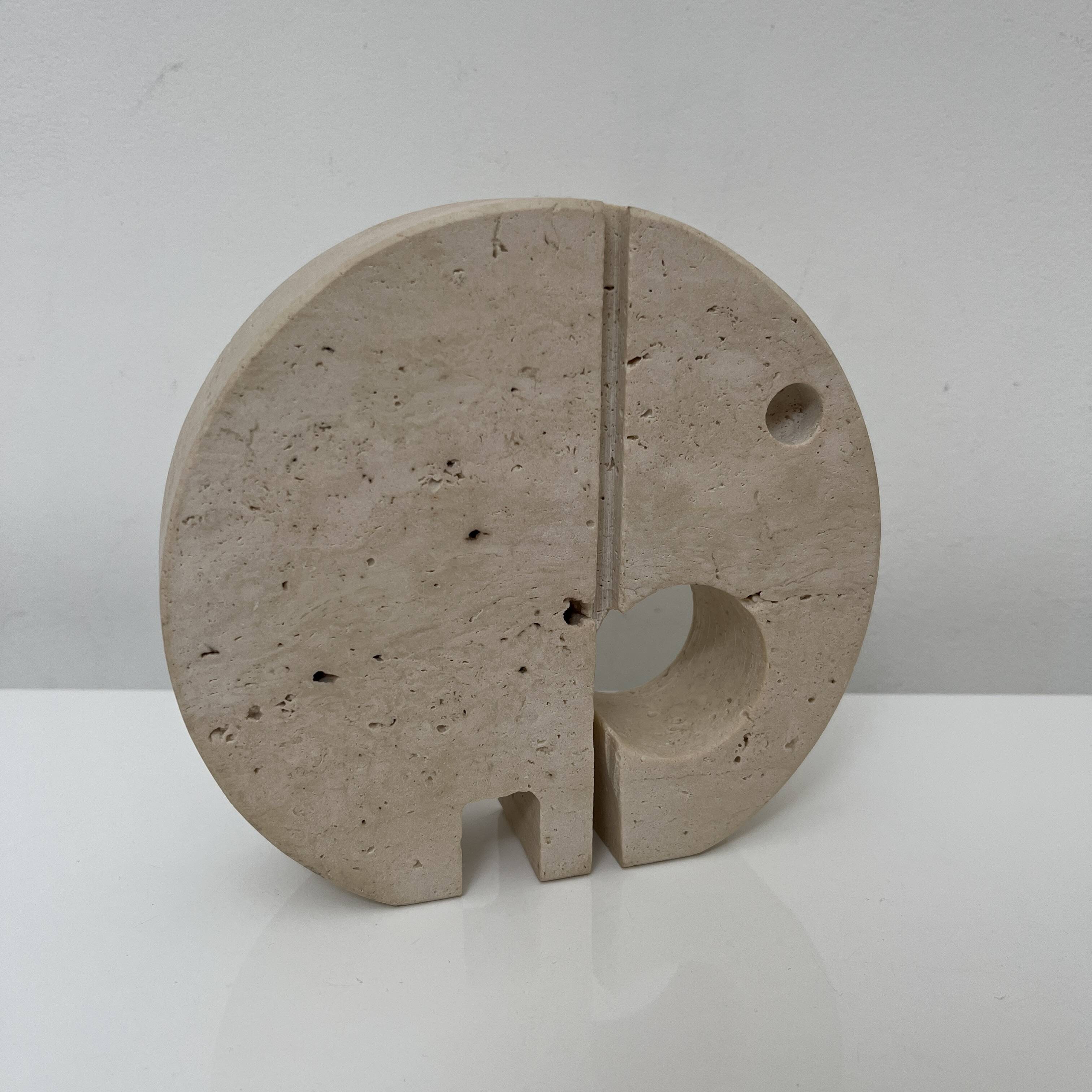 Elephant in travertine Fratelli Mannelli Italy 1970s