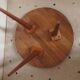 Tripod solid oak coffee table
