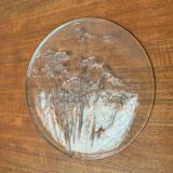 Large Finnish Glass Plate from the Mid-Century by Kaija Aarikka for Humppila