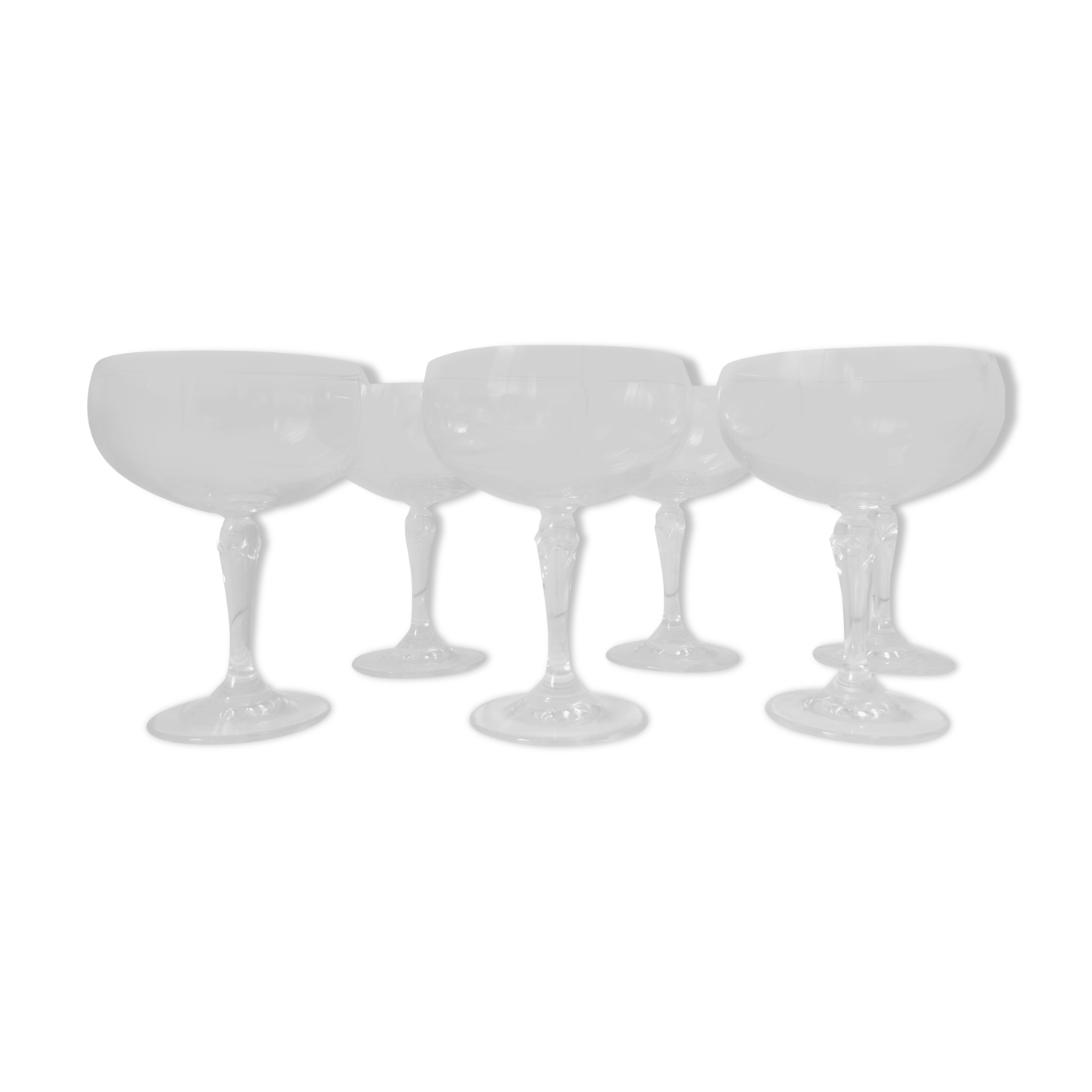 Bohemian crystal champagne cups