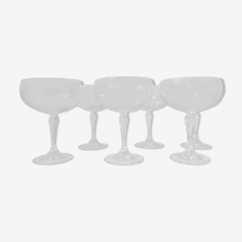 Bohemian crystal champagne cups