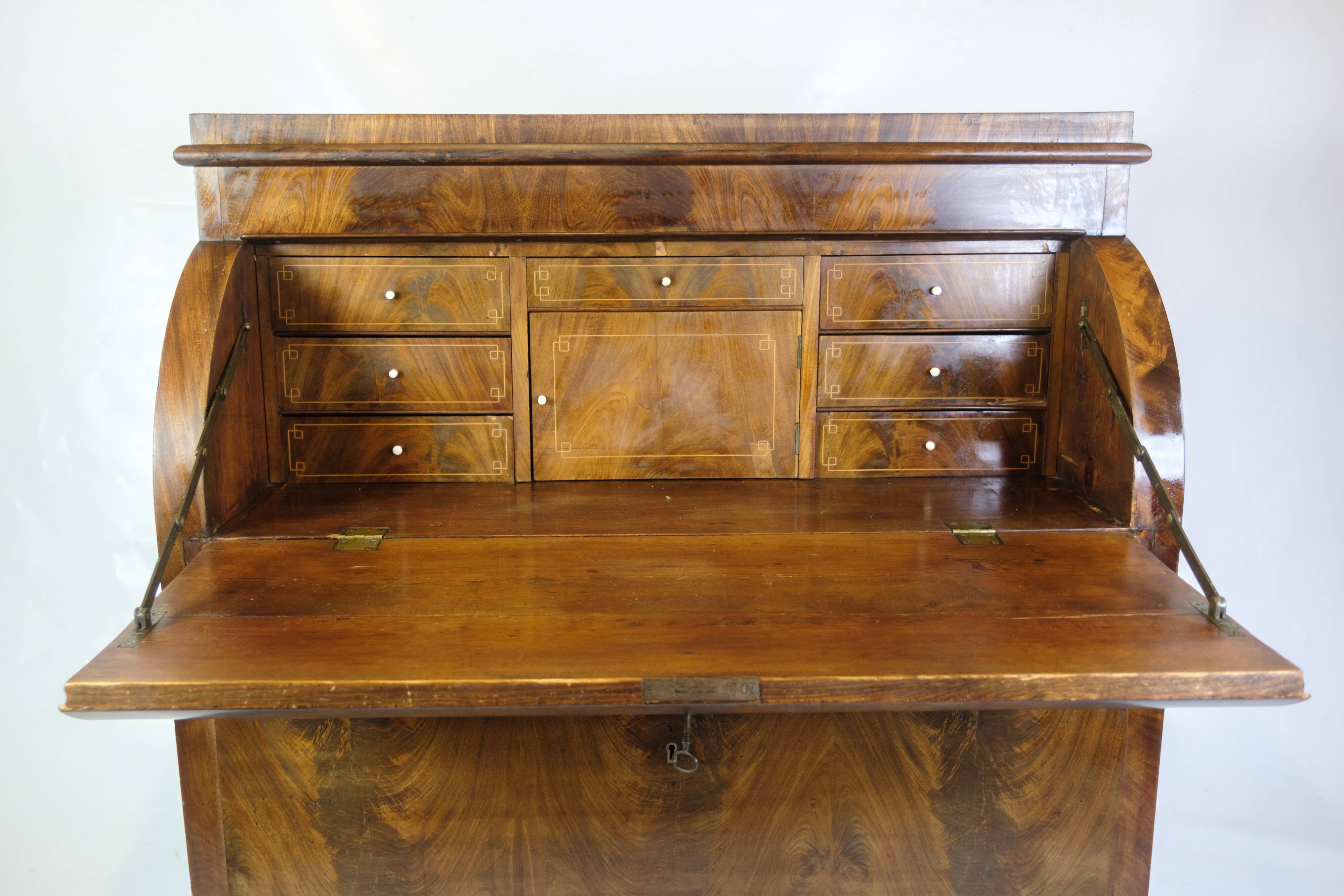 Chatol With Four Drawers Made In Hand Polished Mahogany From 1820s