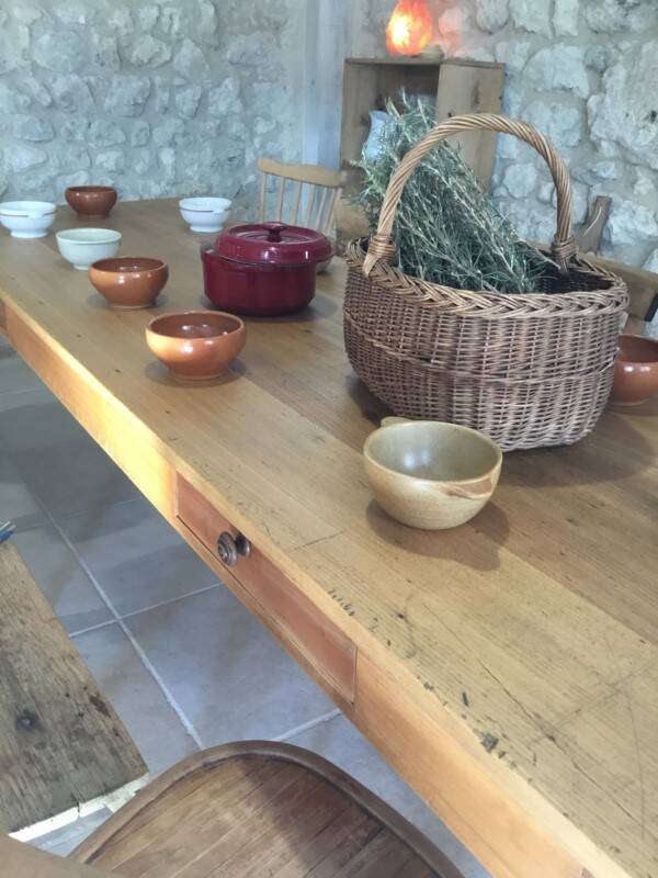 Farm table - 2m40 - 2 drawers