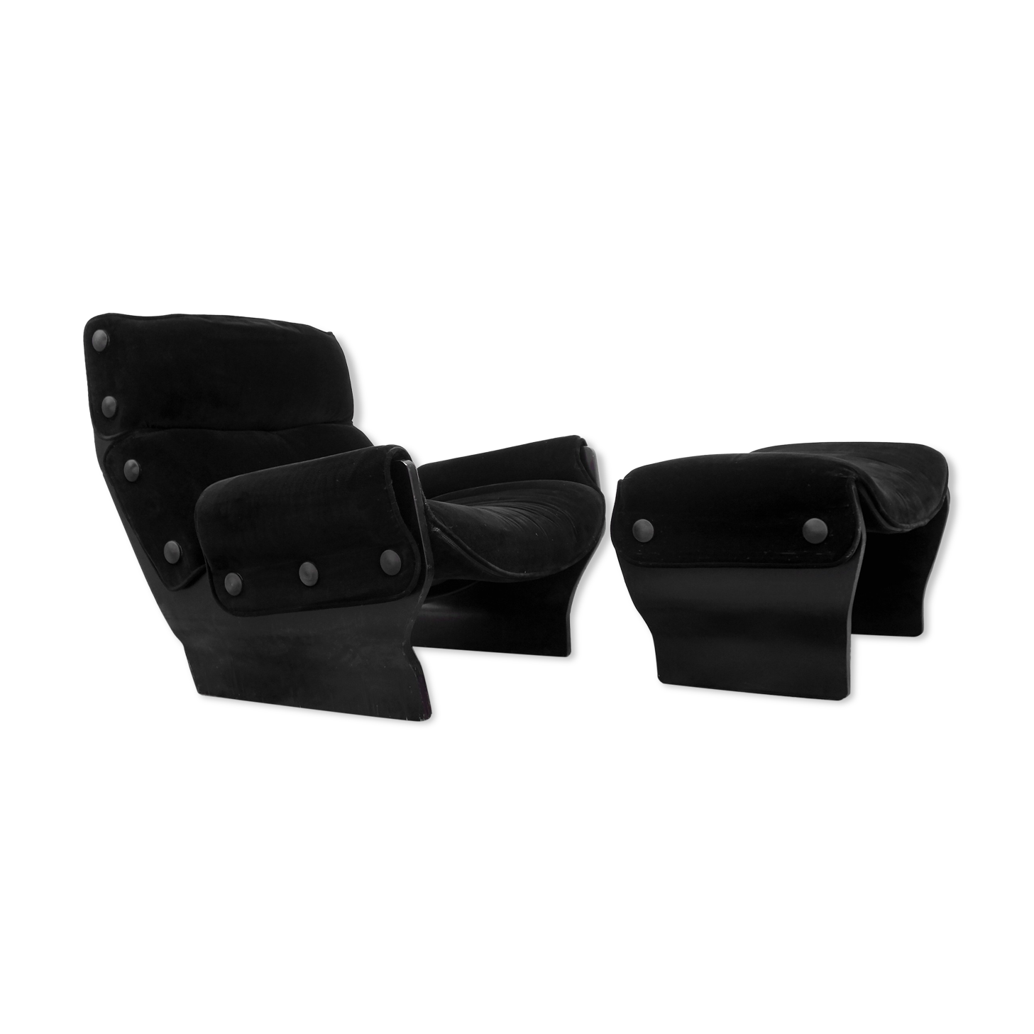 Osvaldo Borsani design, armchair ottoman Canada Tecno years 65