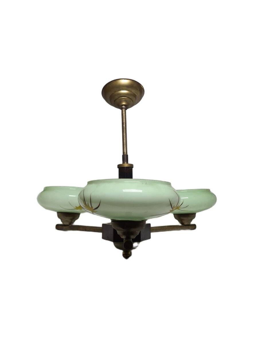 Art Deco style bakelite chandelier, Poland, 1950s