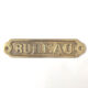 Brass desk door plate