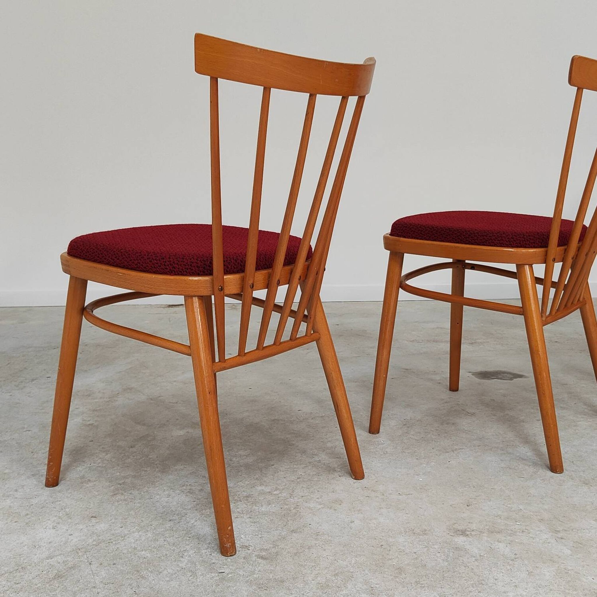 Set of 4 dining room chairs by Antonin Suman for Tatra Nabytok