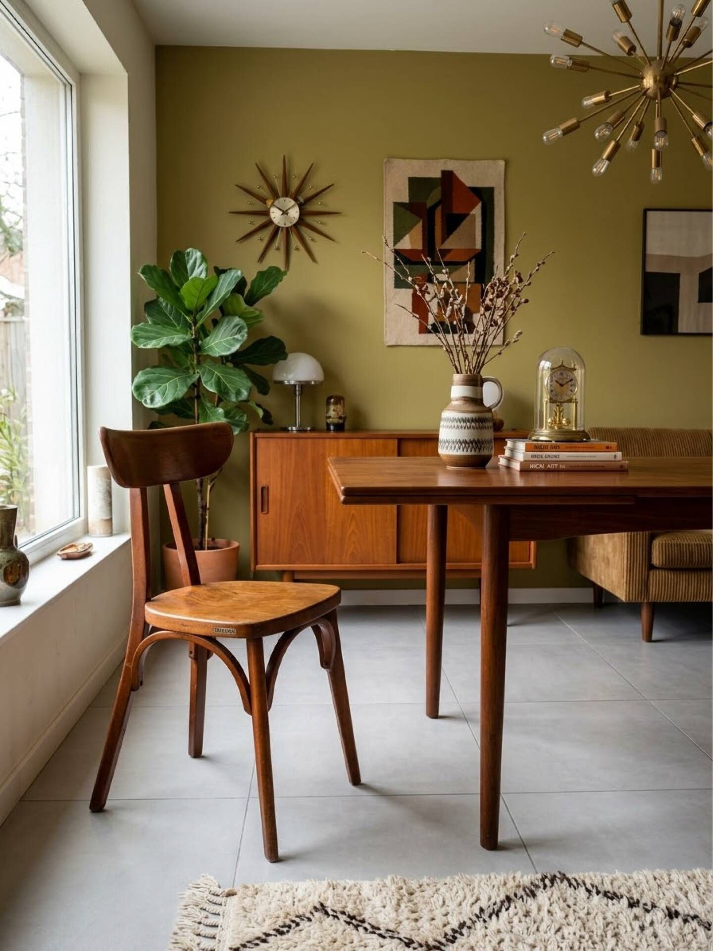 "Bistro chair 'Banana' Luterma in curved wood – 1950s"