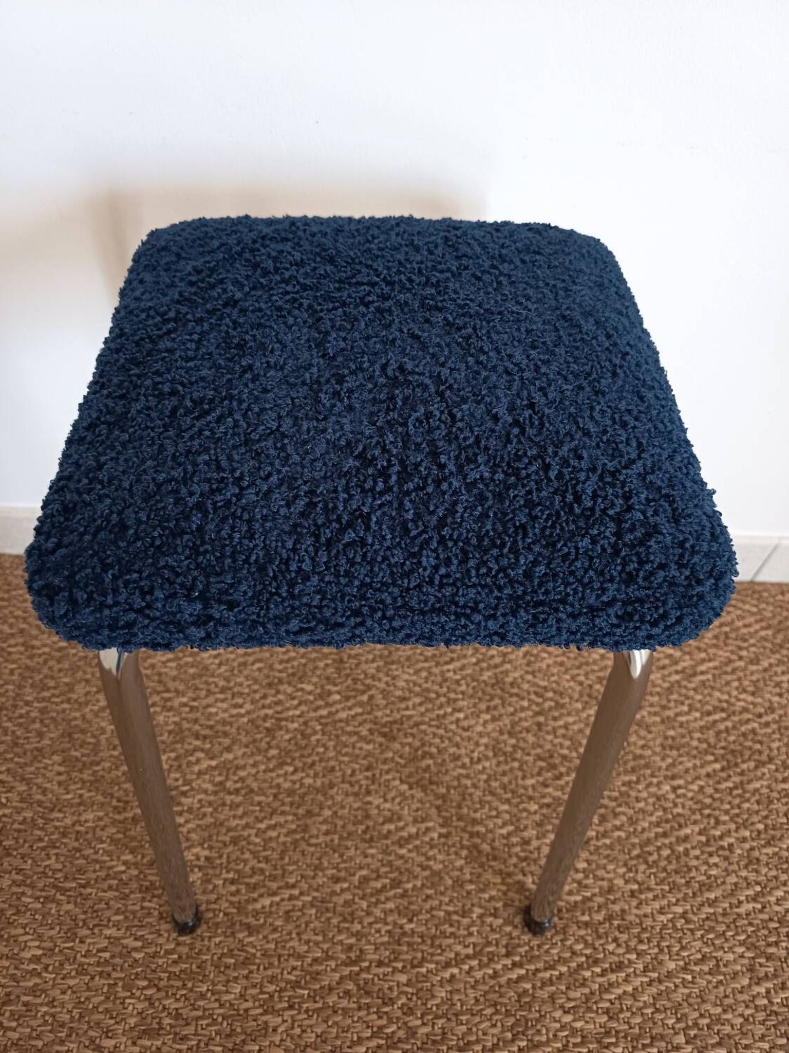 Tabouret vintage tube en acier