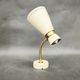 Pair of 1960s German Stilnovo Style Brass and Cream Adjustable Wall Sconces