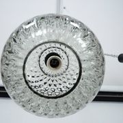 Pair of Mid-Century pendant lamps in smoked Murano glass, Italy, 1950s