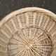 Set of 5 round woven wicker baskets