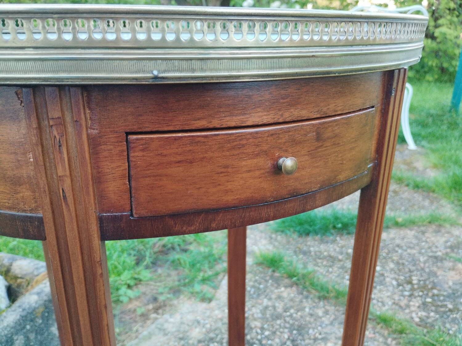 Chevet ancien style louis xvi plateau marbre