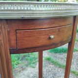 Old Louis XVI style bedside table marble top