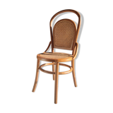 Chaise cannée en bois naturel