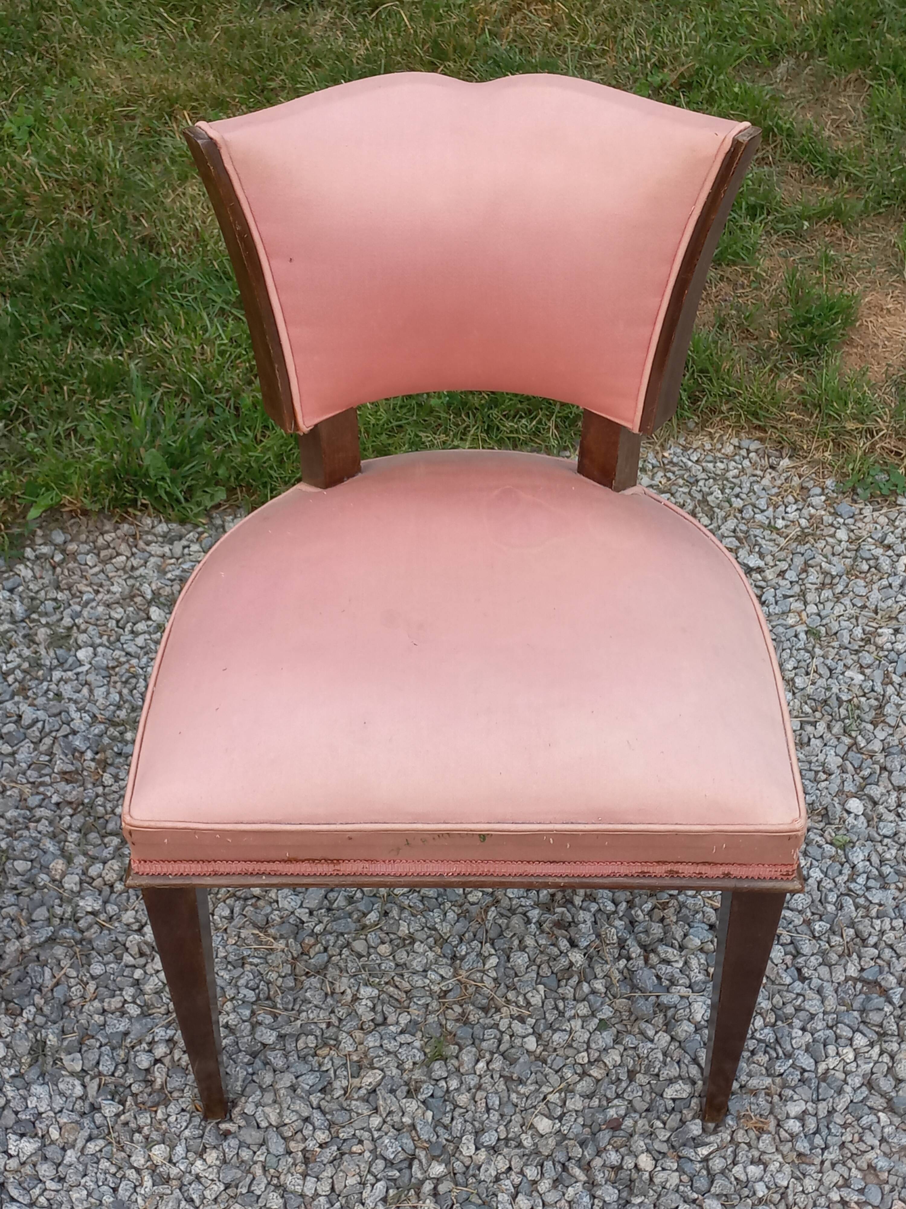 Pair of vintage low-backed bedroom chairs from the 1930s/1950s
