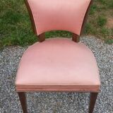 Paire de chaises de chambre vintage à dossier bas des années 30/50