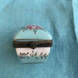 Antique salad bowl, Creil and Montereau, in earthenware, Flora model with bindweed