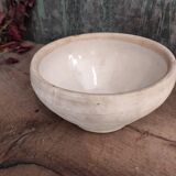 Vintage French salad bowl in white clay