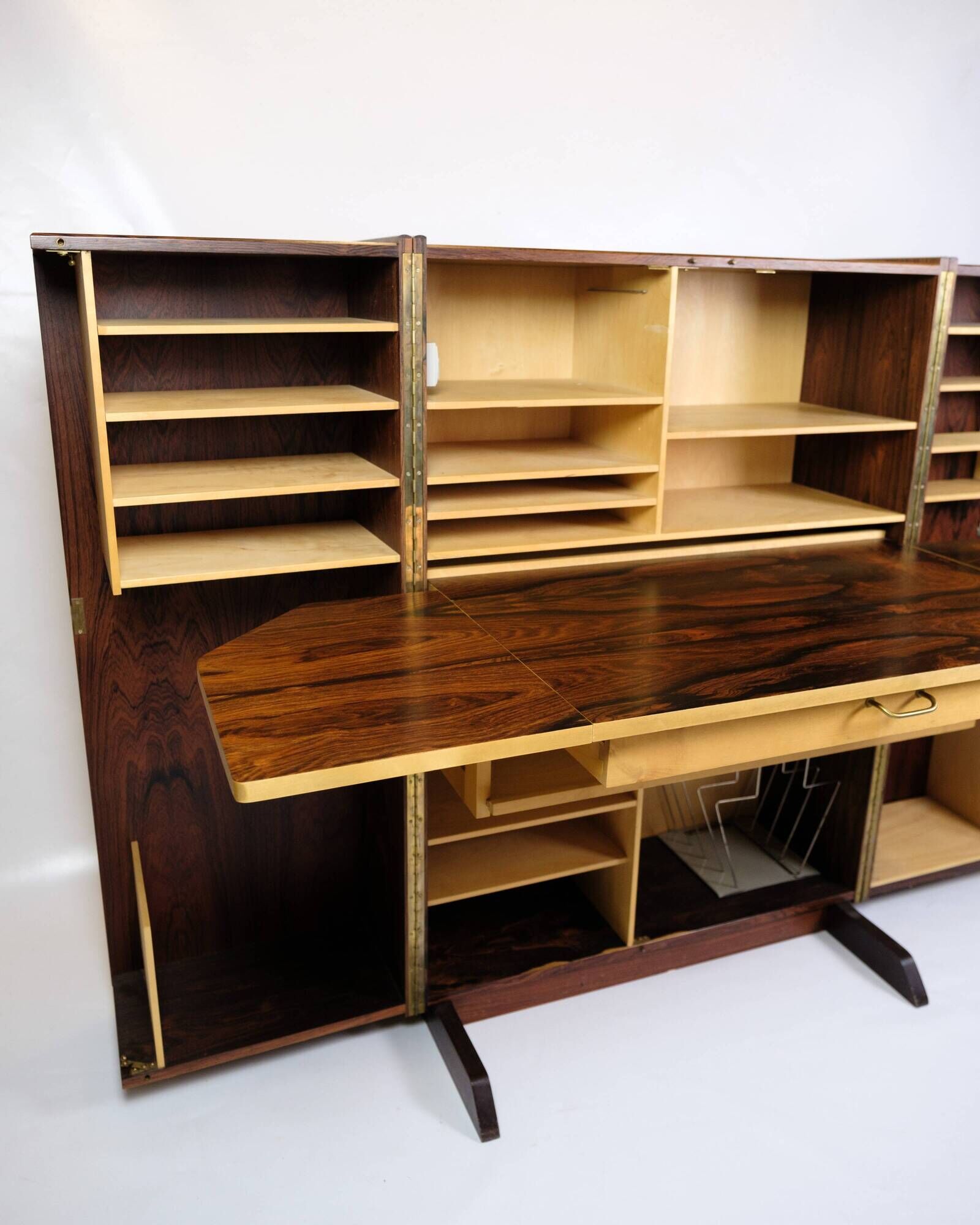 Hideaway Cabinet/Secretary Made In Rosewood, Norwegian Design From 1960s