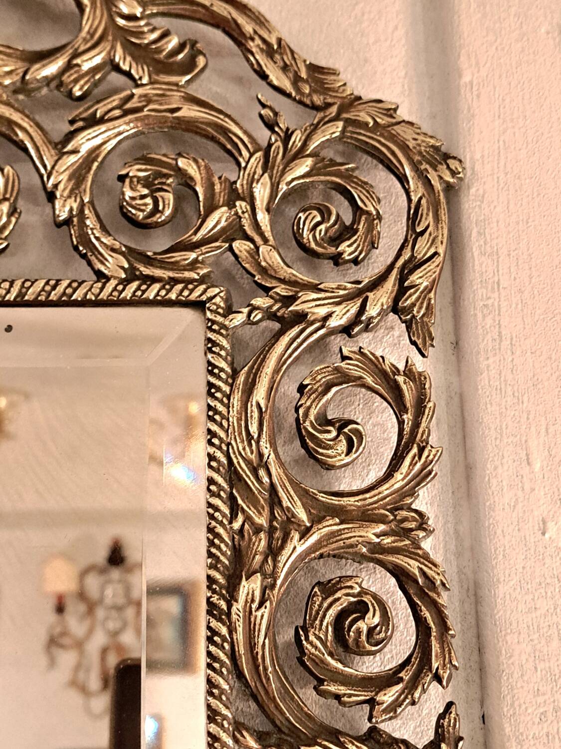 Paire d'appliques miroirs XIXème en bronze