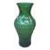 Ancien Vase Verre Moulé Vert Décor Pointes Vintage