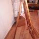 Easel in exotic carved wood, art nouveau style