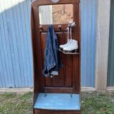 Wooden coat rack trunk