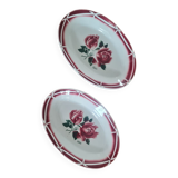 Pair of earthenware serving dishes