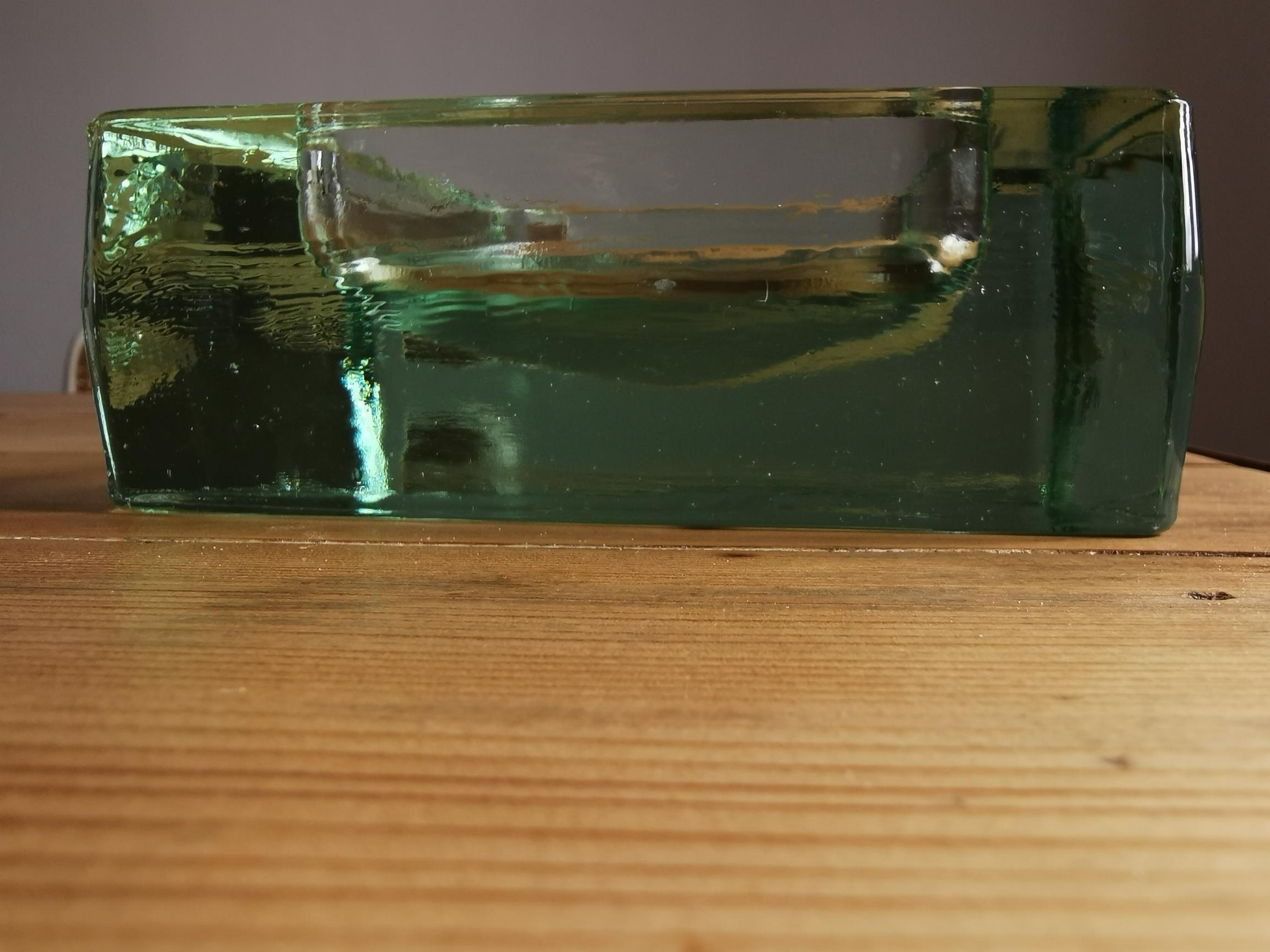 Ashtray glass paved Art deco