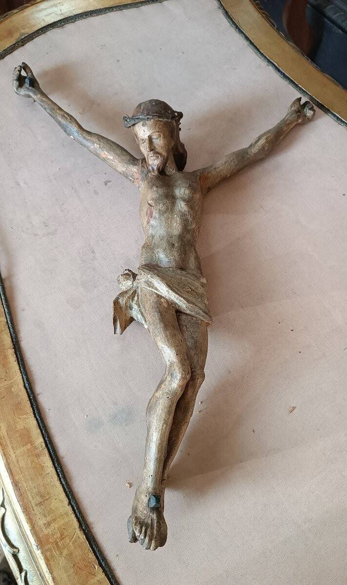 Large polychrome wooden Christ, 17th century