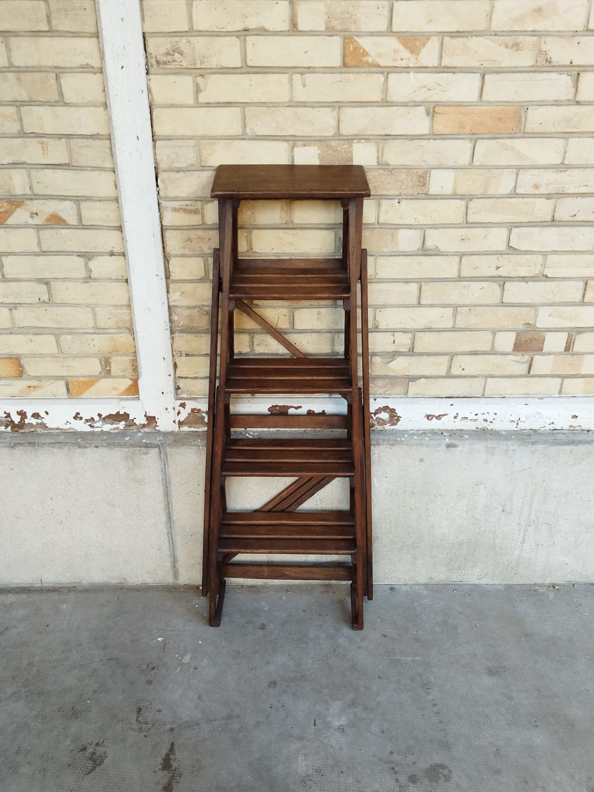 Vintage wooden stepladder from library 1930
