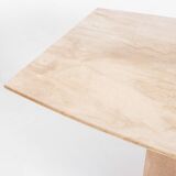 Vintage dining table with travertine extensions. Italy, 1990s