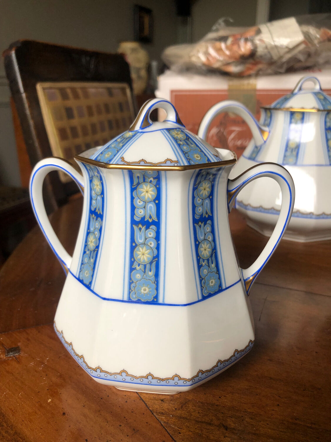 Tea set coffee Limoges porcelain 1910s