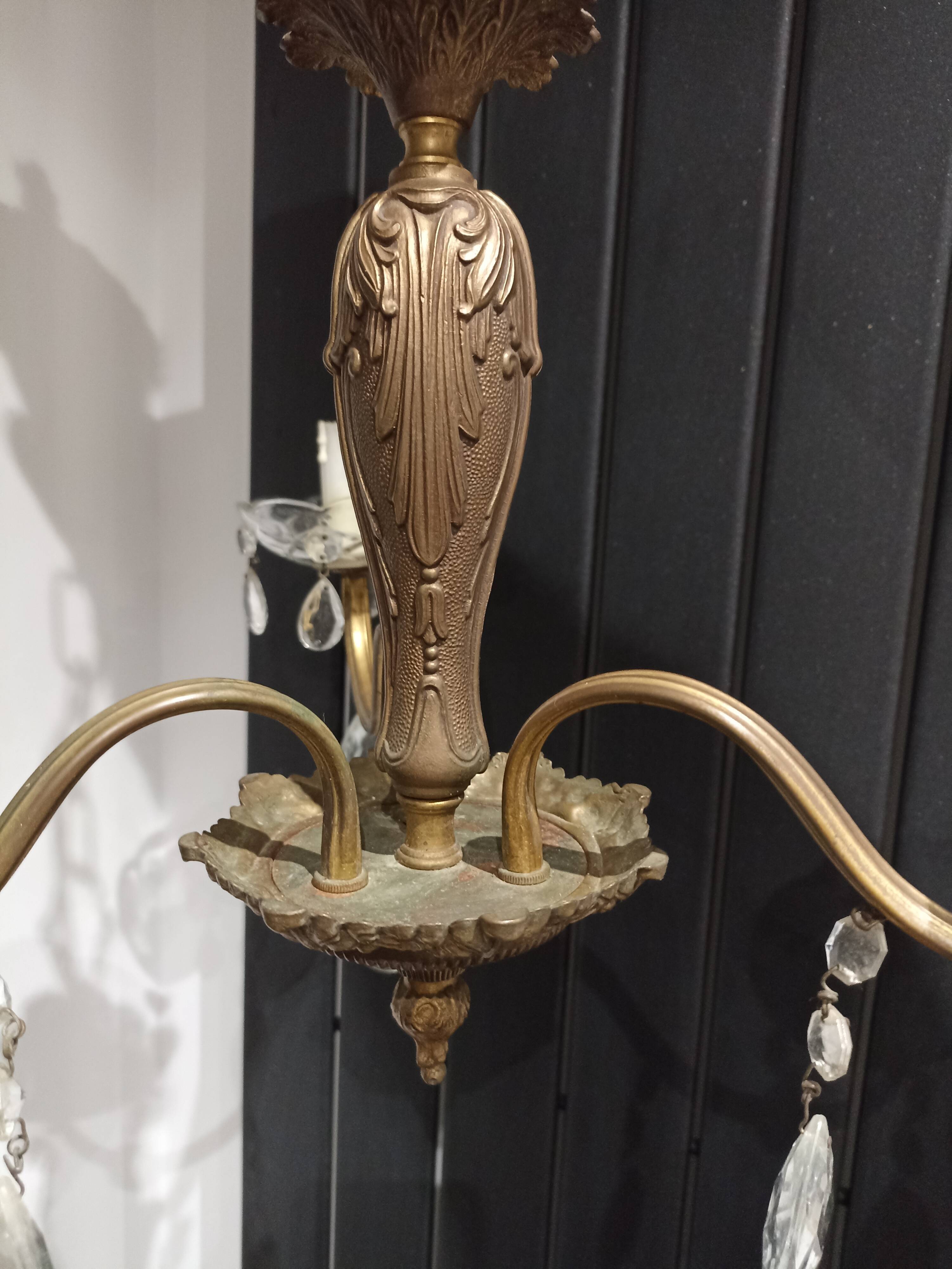 Brass grapefruit chandelier