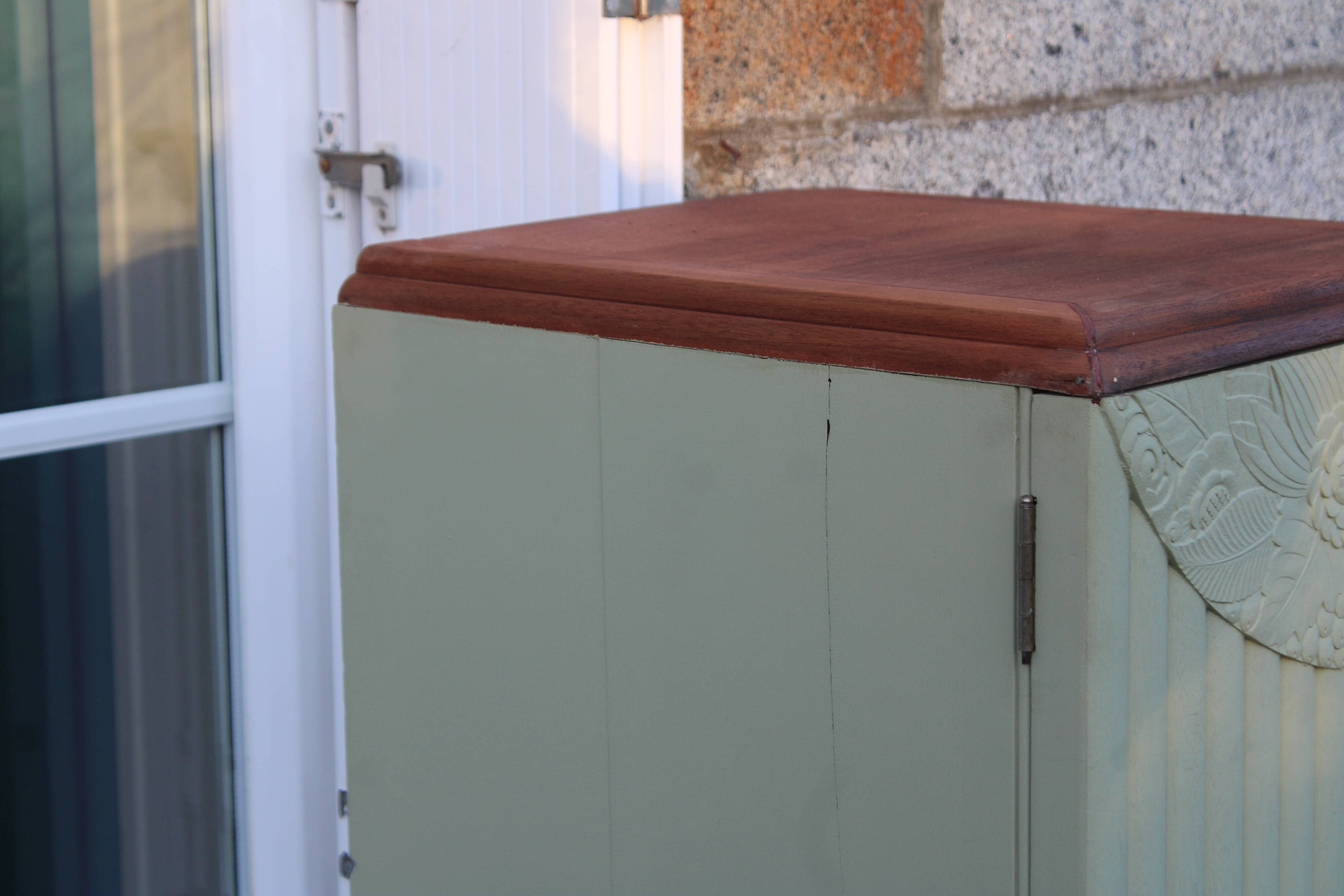 Renovated antique Art Deco sideboard – Lizard Green (Pure & Paint)