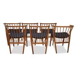 Chaises de salle à manger vintage danoises Helge Sibast nr.6 en chêne