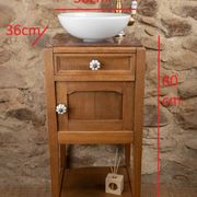 Antique wooden and red marble washstand (Art Deco style)