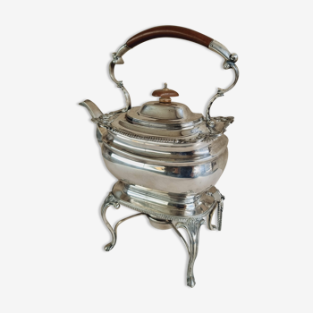 Antique teapot bouilloir english silver plated late 19th century