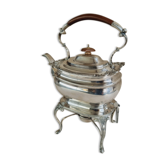 Antique teapot bouilloir english silver plated late 19th century