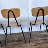 Series of 6 vintage chairs