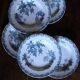 A set of 5 deep plates Chardon Bleu Terre de Fer Clairefontaine Righi